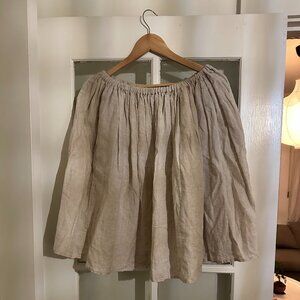Pipsqueak Chapeau Linen Mini Skirt • One Size • Beige • Like New